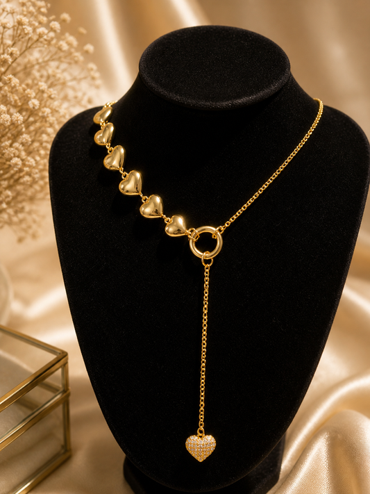 Golden Hearts Necklace